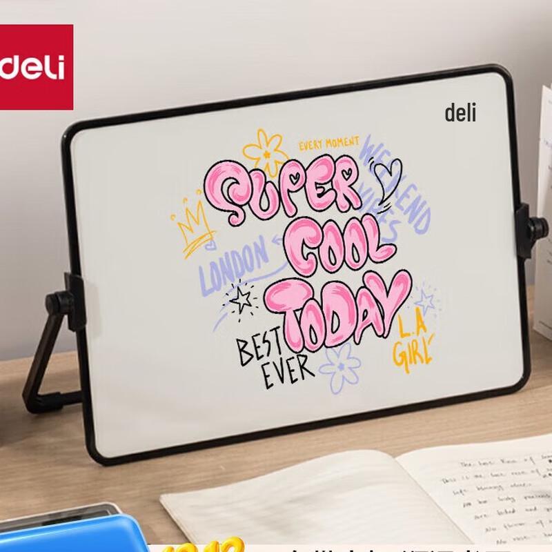 Deli Portable Magnetic Desktop Whiteboard with Stand