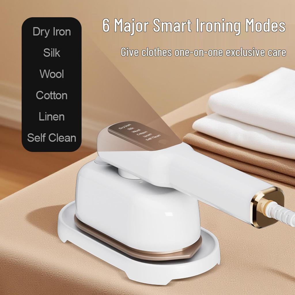 Portable Handheld Steam Iron for Wrinkle Removal and Clothes Sterilization - Ideal for Travel and Business