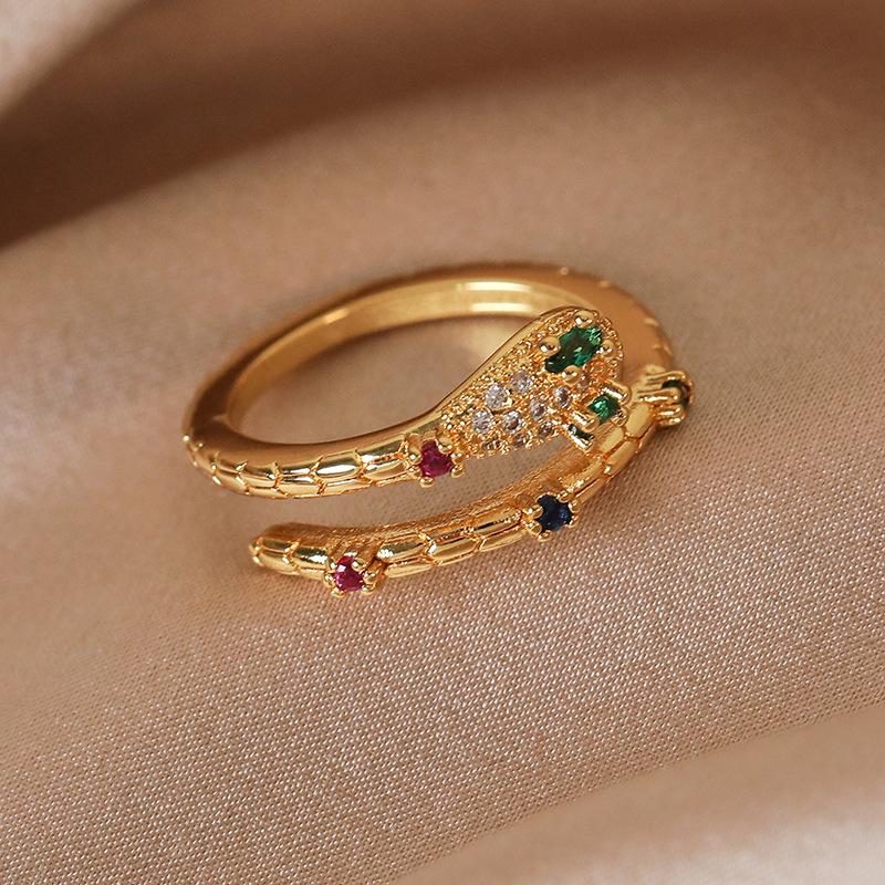Light luxury niche European and American zircon love ring, female ins design open index finger ring