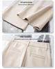 2024 Women's Gray High-Waist Wool Flared Pants – Autumn/Winter Slimming Style