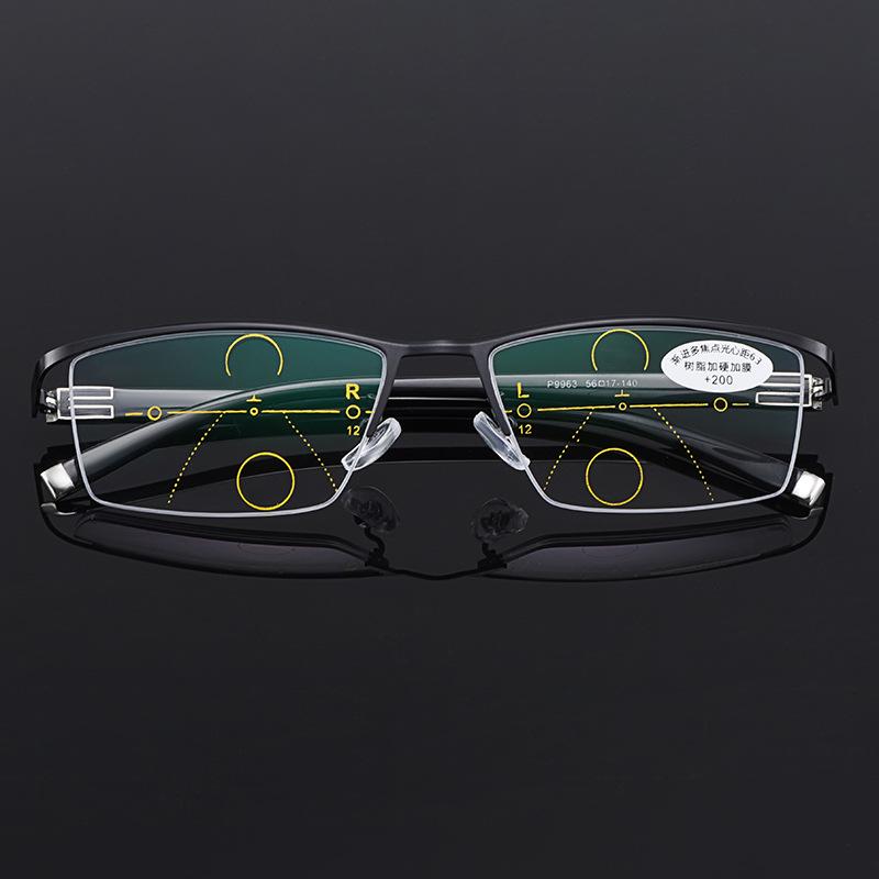 Business Bofical Presbyopic Glasses Men Women Anti-Blue Light Reading Eyewear Computer Gaming Progressive Eyeglasses Diopter