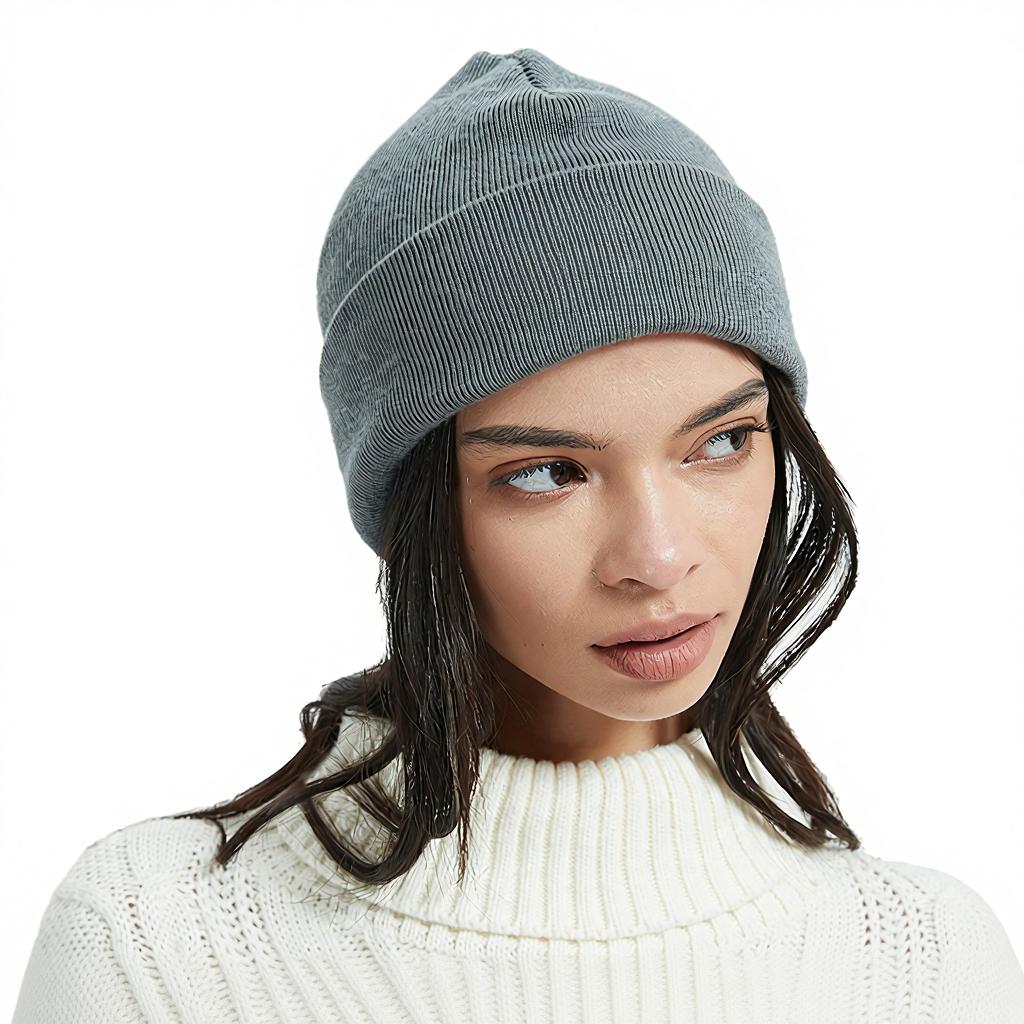 Silver Cotton Digital Printing Common Fabric Winter Beanie RF Shielding Electromagnetic Radiation Proof Warm Adult Unisex.