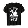 Kann dich nicht hören, ich höre zu Kpop Hase K-Pop Merchandise T-Shirt | 100%, Rundhals, Kurzarm, Normale Passform, Ganzjahreskleidung