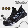 Non Slip Safety Shoes Men Steel Toe Sneakers Puncture Proof Breathable Work Safety Boots Soft Upper All-Season Casual Footwear