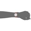 Fieldwork Women's Analog Watch, Ripia, Pink Gold with Floral Pattern and Leather Strap, Brown, GY045-4