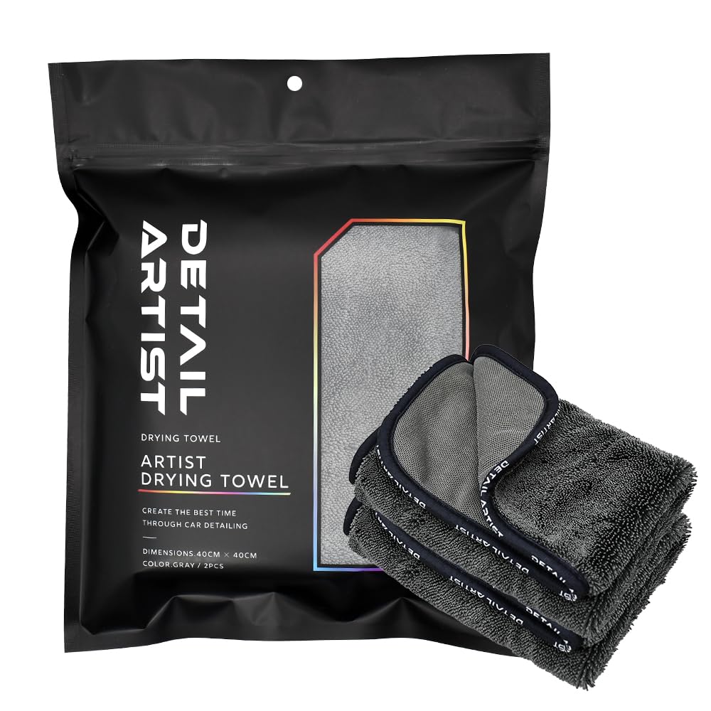 ДЕТЕЙЛИНГ АРТИСТ АРТИСТ ПОЛОТЕНЦЕ ДЛЯ СУШКИ Впитываемость Изменит Вашу Мойку Автомобиля Сушка Автомобиля Детейлинг Набор из 2 x Полотенце «Мгновенный Опыт», Мойка, Впитывающее,