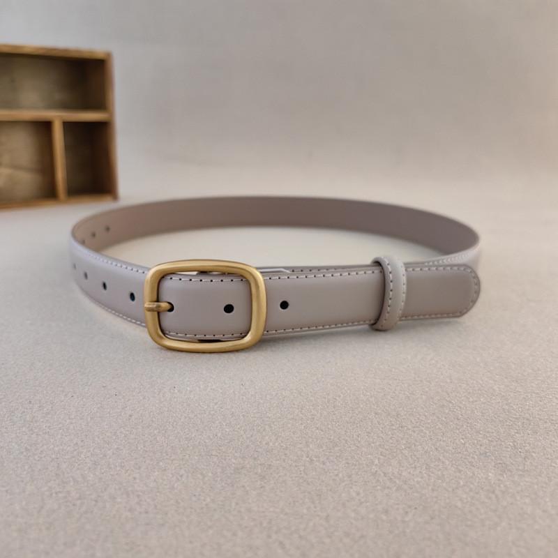 Genuine Leather Belt For Women With Metal Buckle Perfect For Daily Dress Up