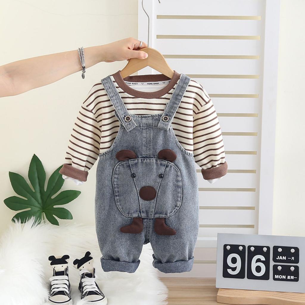 Kids Casual Long-Sleeve Set, Comfortable Daily Wear Outfits