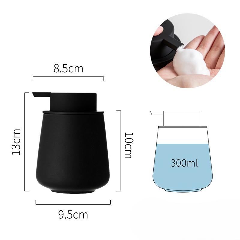 

Rubber Paint New Mousse Dispenser Bottle for Shampoo Shower Foam Hand Soap Geometric Lotion Pump чёрный