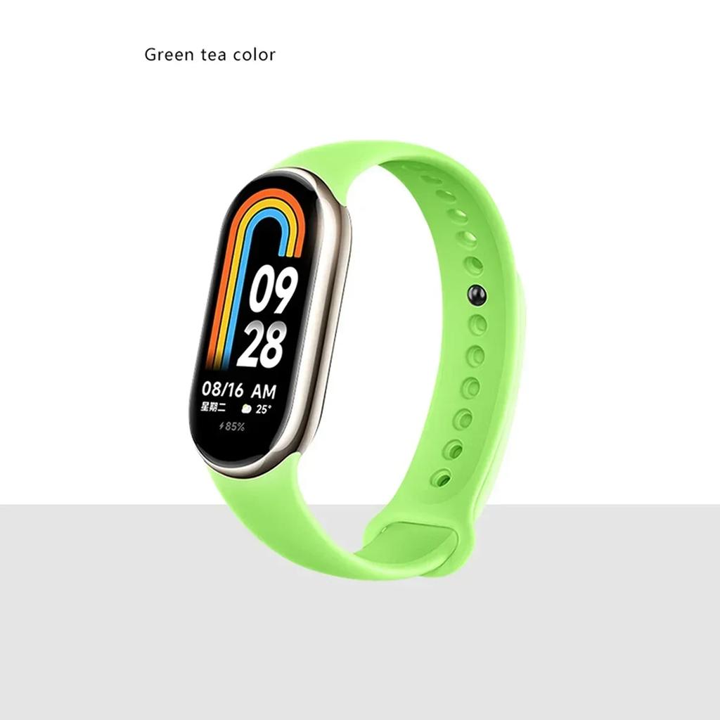 Silicone Strap for Xiaomi Mi Band 9 8 Strap NFC Sports Rubber Bracelet Wristband Pulseira Correa Smart for Mi Band 8/9 Accessory