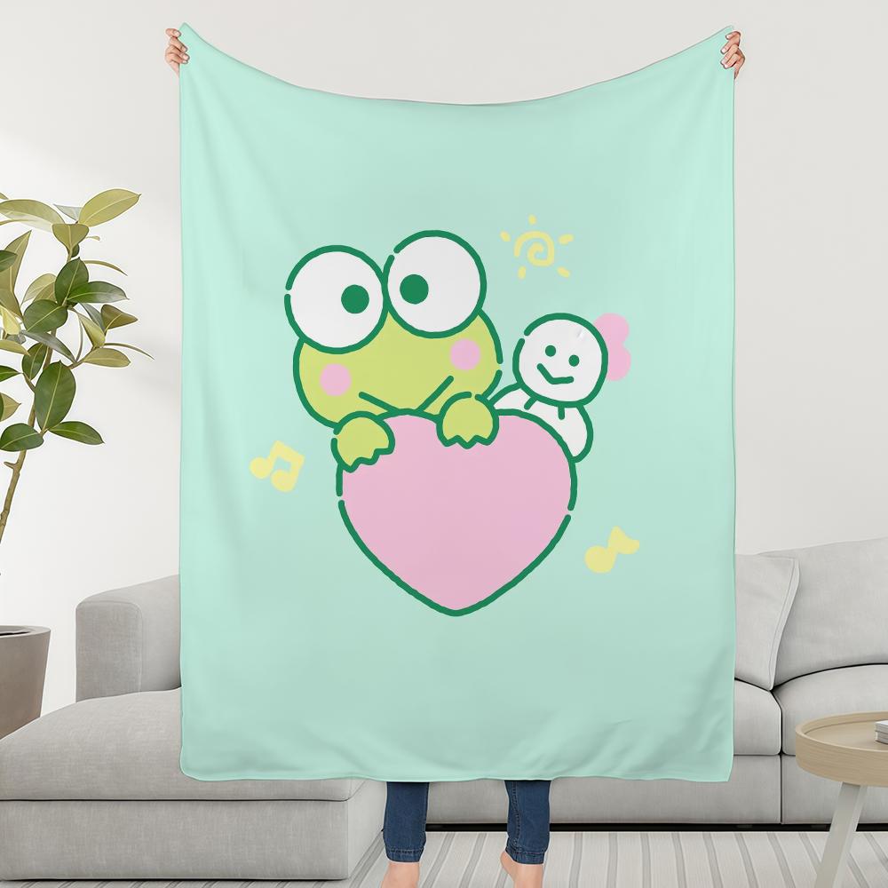 Blanket Throw Super Cartoon Cosy SRO K-Kero Plush Living K-KeroppiS Room Sofa Cute Couch Childish Birthday Gifts 75cmx90cm