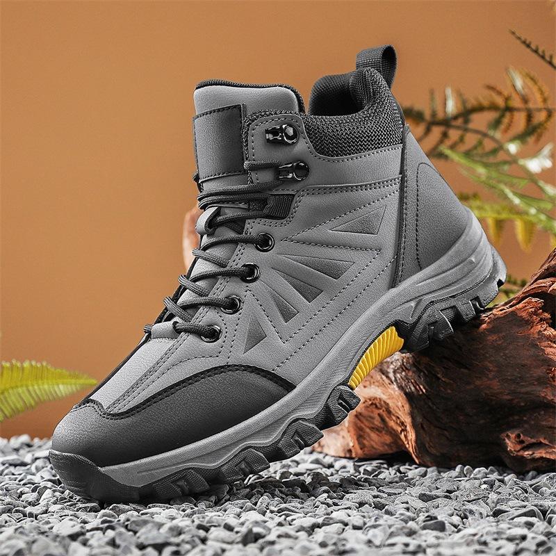 High-top shoes men's winter outdoor wear-resistant non-slip shoes daily casual hiking shoes large size light hiking shoes