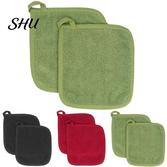 Baking Tools 2Pcs Mittens Breathable Anti-scalding Cotton Non-slip Potholder Oven Gloves for Daily Use Mitts