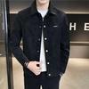 Men's Trendy Punk Jacket - 2025 Spring/Autumn, Slim Fit, Turn-Down Collar, High-End Style.
