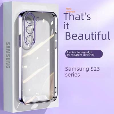Samsung S25Ultra Galvaniseeritud Peen Auk Läbipaistev TPU Ümbris - Üliõhuke Pehme Kaitsekate