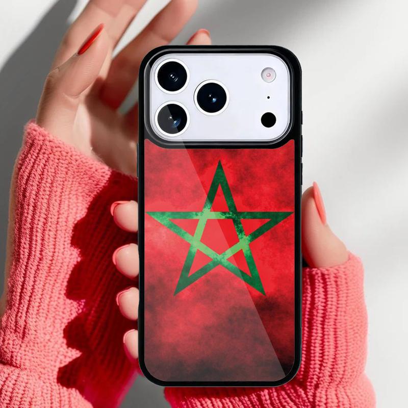 Morocco Flag Coat Of Arms Soft Phone Case for iPhone 17 Air 16e 15 14 13 Pro Max Back Cover for 12 11 Pro Coque