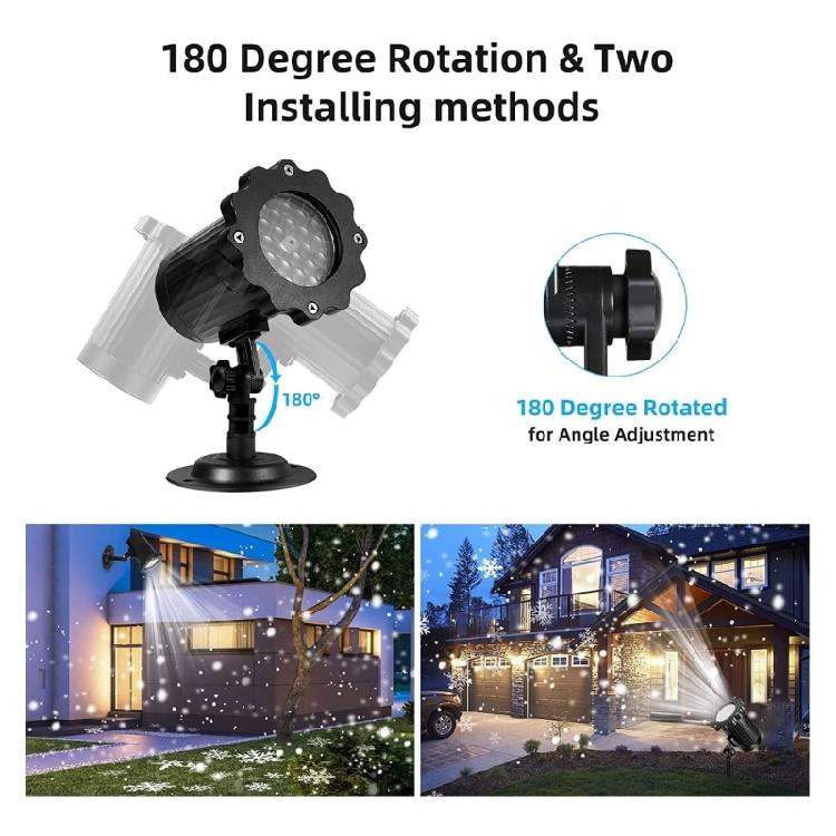 Christmas Projector Lights Outdoor Indoor Christmas Decorations Snowflake LED