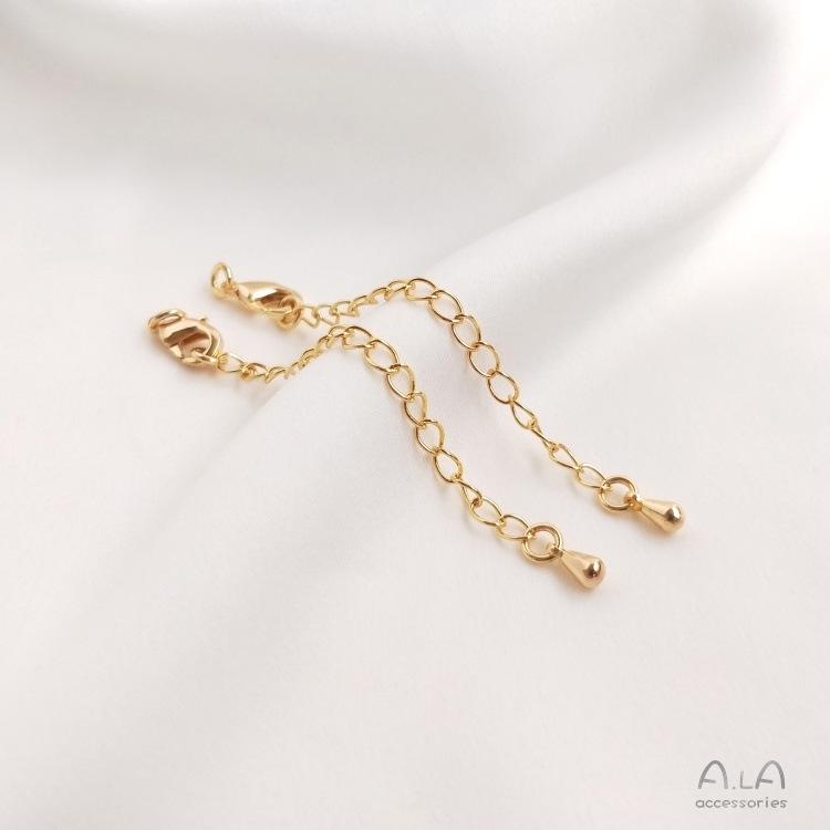 14K Gold Filled Color-Retaining Extension Chain for DIY Jewelry
