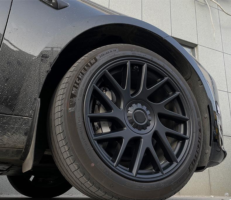 Tesla Model 3 Wheel Hub Caps & Rim Protectors for 17-25 Versions, 18-inch