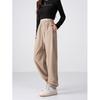 Winter new corduroy loose high waist drawstring leggings casual sports pants straight fleece sweatpants