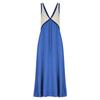 Women's Summer Color Block V Neck Sleeveless Tank Maxi Dress Loose Casual Vacation Beach Long Dress for Women