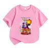 Kids Boys Girls 100% Cotton Crew Neck Short Sleeve T-Shirt, Funny Pixel Headless Horseman Pumpkin Print Casual Halloween Tees for Children Daily Wear