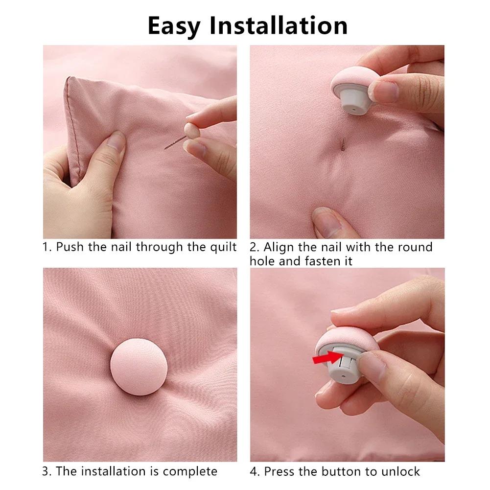 Decorative Clothespins Clothes Pegs Anti-slip Clip Mattress Cover Bed Sheet Blanket Button Clothespin Quilt Fixed Home Laundry