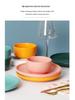 Matte Ceramic 4-Piece Shallow Plate Set: Creative Steak & Breakfast Plates for Western Cuisine.