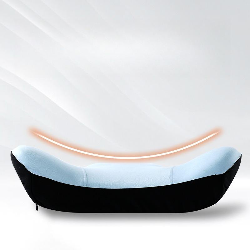 1pc Solid Color Office Waist Protection Cushion Car Seat Backrest Cushion Car Accessories Memory Cotton Support Waist Pillow Fit The Lumbar Spine