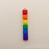Korean Rainbow Acrylic Building Blocks Jewelry: Handmade DIY Necklace, Earrings, Keychain, Bag Pendant.