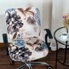 2pcs Set Universal Split Office Use Chair Cover Elastic Spandex Chair Back Cover +Seat Cover Anti -Dirty Office Use Computer Chair Cover