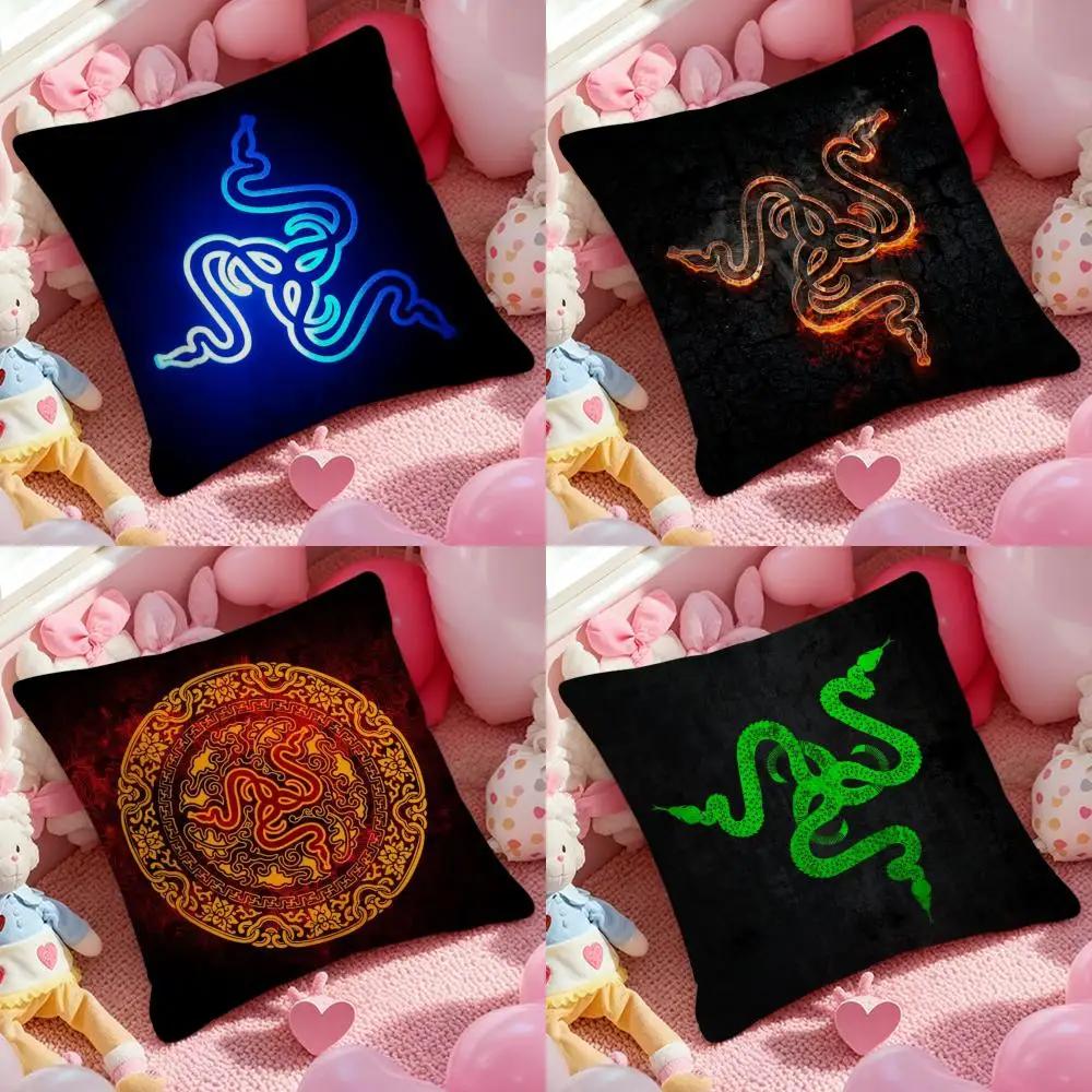 R-Razer Retro Cushion Cover Pattern Printed Pillowcase for Living Room Sofa Cushion Cover & Bedroom Decor