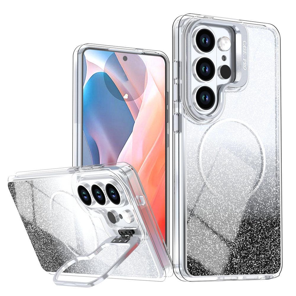 

Glitter Gradient for Magsafe Bracket Case for Samsung Galaxy S26 Ultra S25 Plus S24 FE A56 A37 A17 Magnetic Holder Stand Cover Galaxy A37