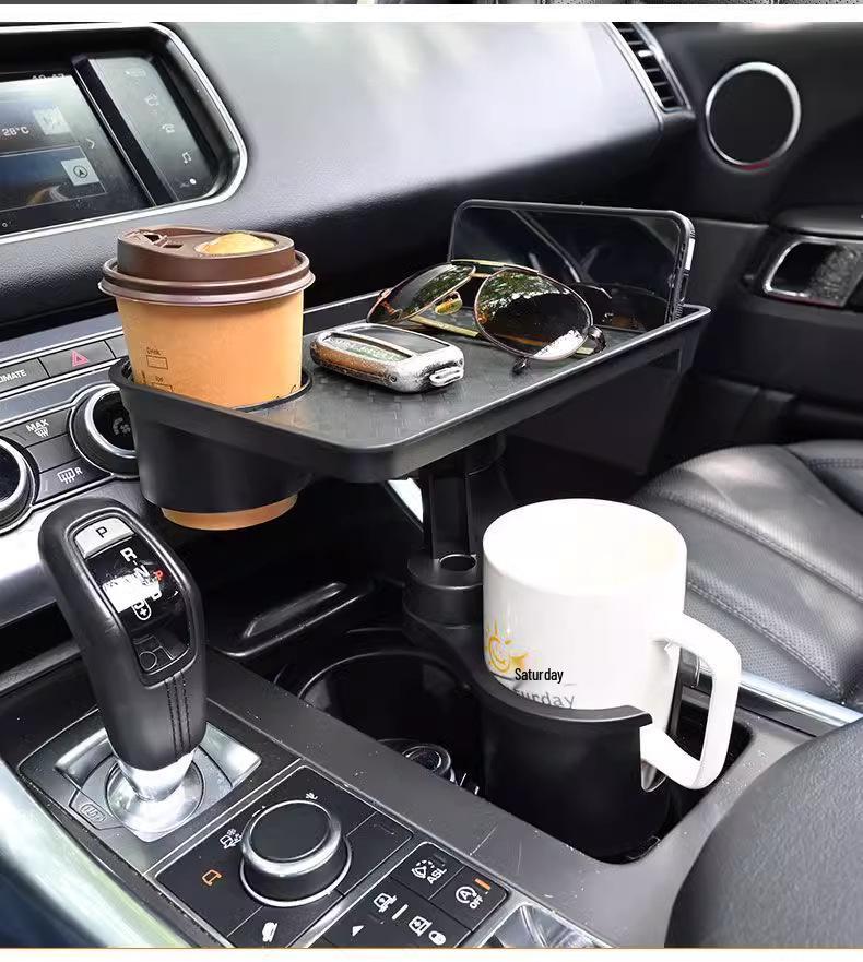 Vassoio Portabicchieri per Auto per Bevande e Snack - Tavolino Espandibile