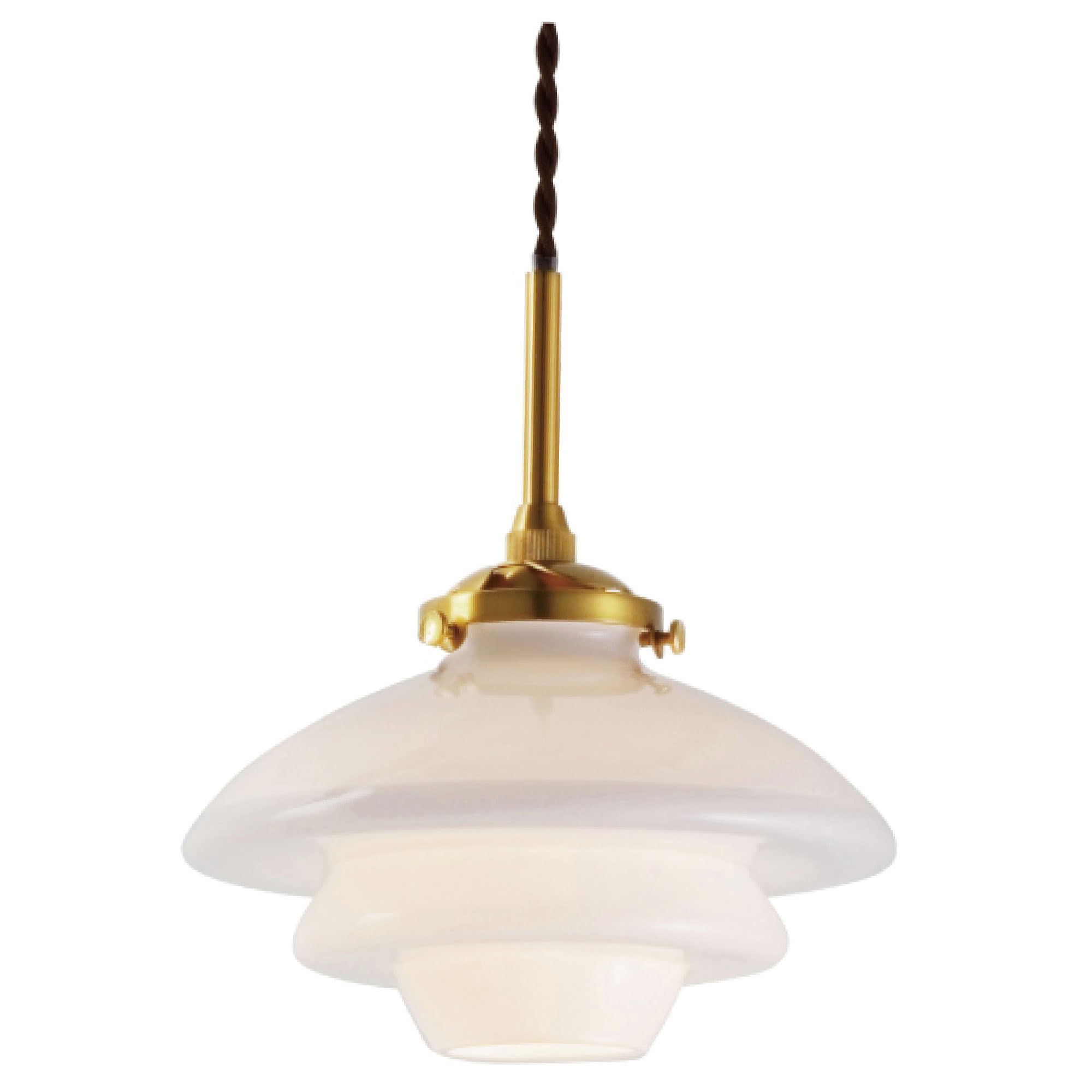

Interform LT-4239WH Linee White Incandescent Pendant Light with Glass, Scandinavian Gold, Compact Design