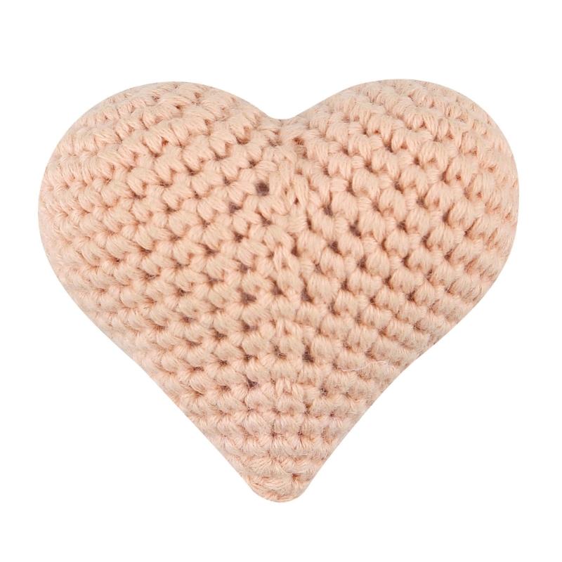 Cute Hearted-shaped Crochet Knitting Beads for Pacifier Chain Baby Photograph Props Baby Accessories Lightweight Gift