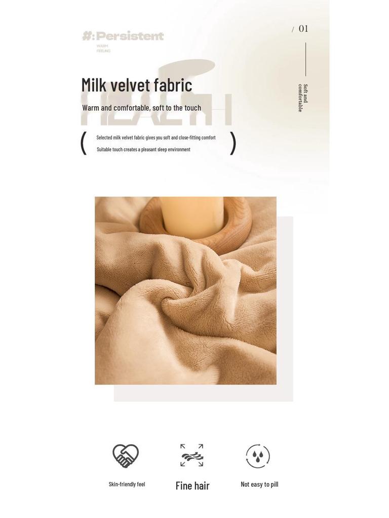 Milchsamt Verdickte Winterdecke: Warme Baumwollbettwäsche für den Wohnheimgebrauch