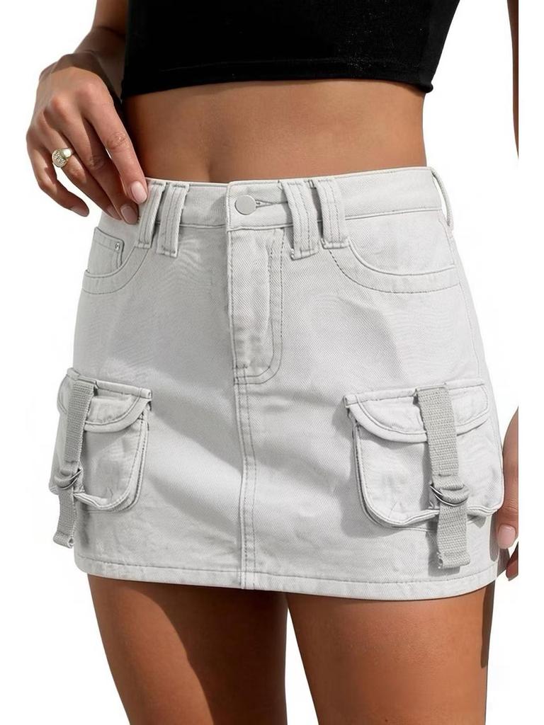 European & American Style Low-Waist Slim Hip Skirt - Autumn Solid Color
