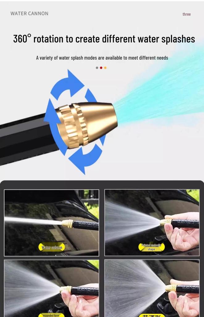 High-Pressure Soft Hose Spray Gun for Car Washing and Garden Watering