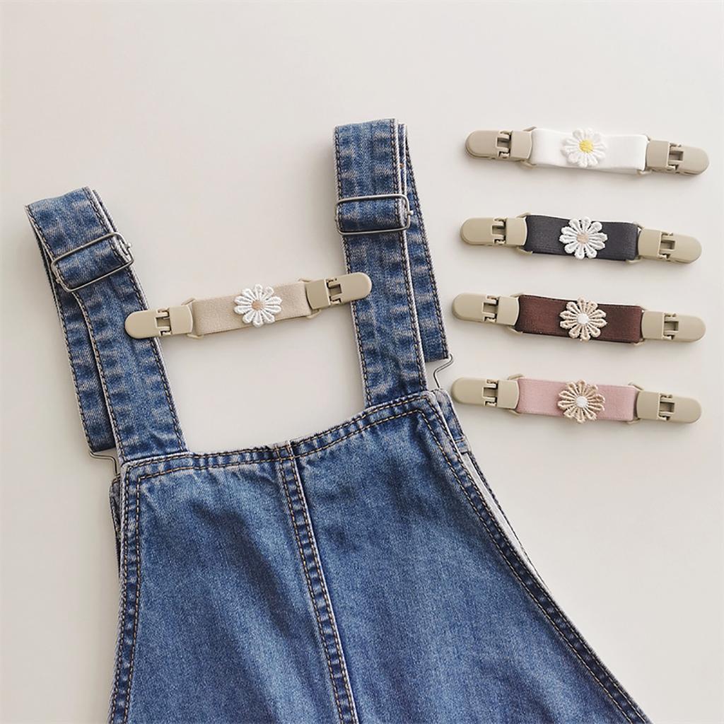 Vestito con spalline Sospensioni Clip Anti-caduta Accessori Abbigliamento Bambino Salopette Floreale Carina Clip per Spallina Vestito Elastico per Pantaloni