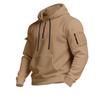 Men S Casual Fleece Lined Hooded Pullover Sweatshirt Multiple Zipper Pockets Plus Size
