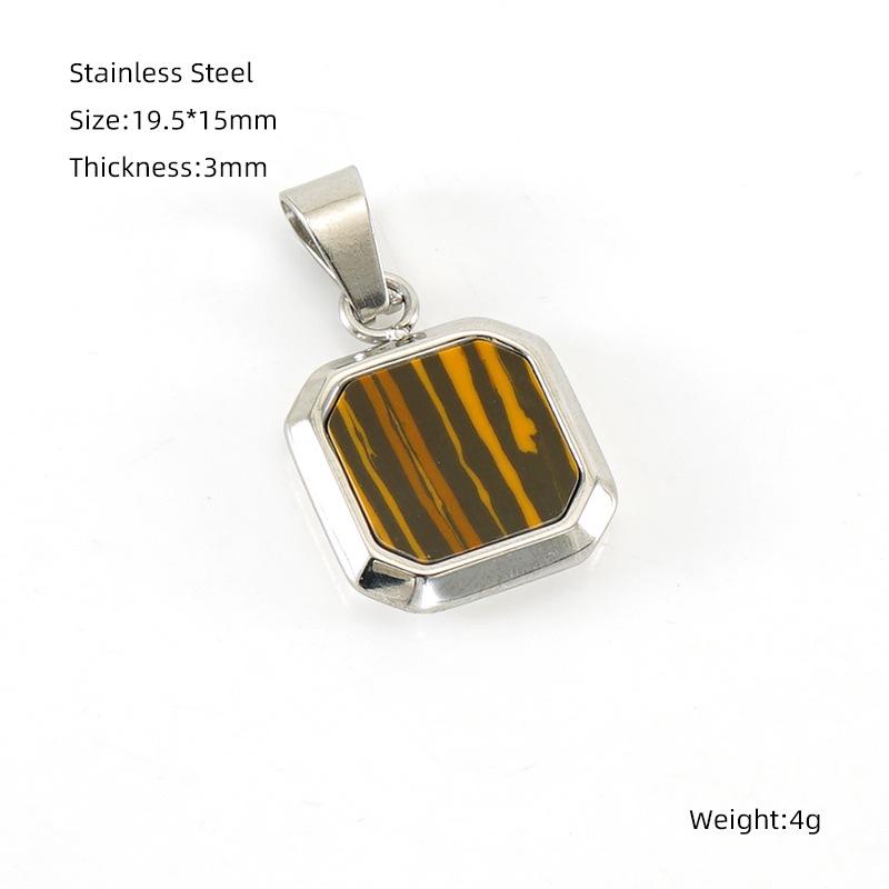 

Нержавеющая сталь геометрический квадратный кулон ниша дизайн чувственный свет роскошь старые деньги ветер титановая сталь высокое чувство ювелирные изделия