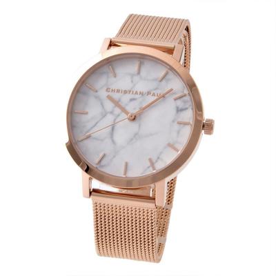 Christian Paul Marble WHITEHAVEN Women's Watch MRML-02 Rose Gold/White [Parallel Import]