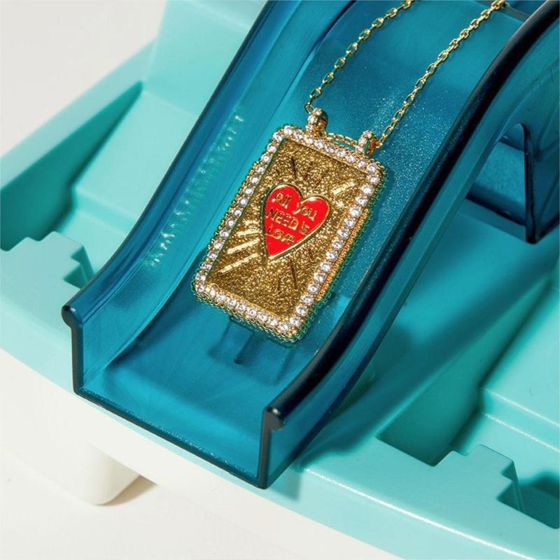 Adjustable Tarot Card Pendant Necklace Occult Tarot Card Sign Necklace Accessories for Individualized Fashion Statement