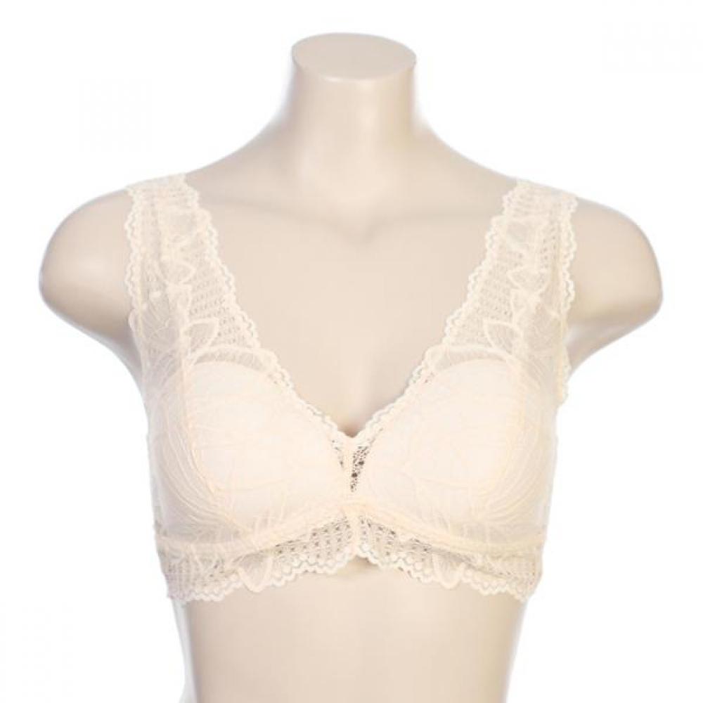 

Barbara 2color Running Triangle Mold Bralette Abr4806 blacks/L