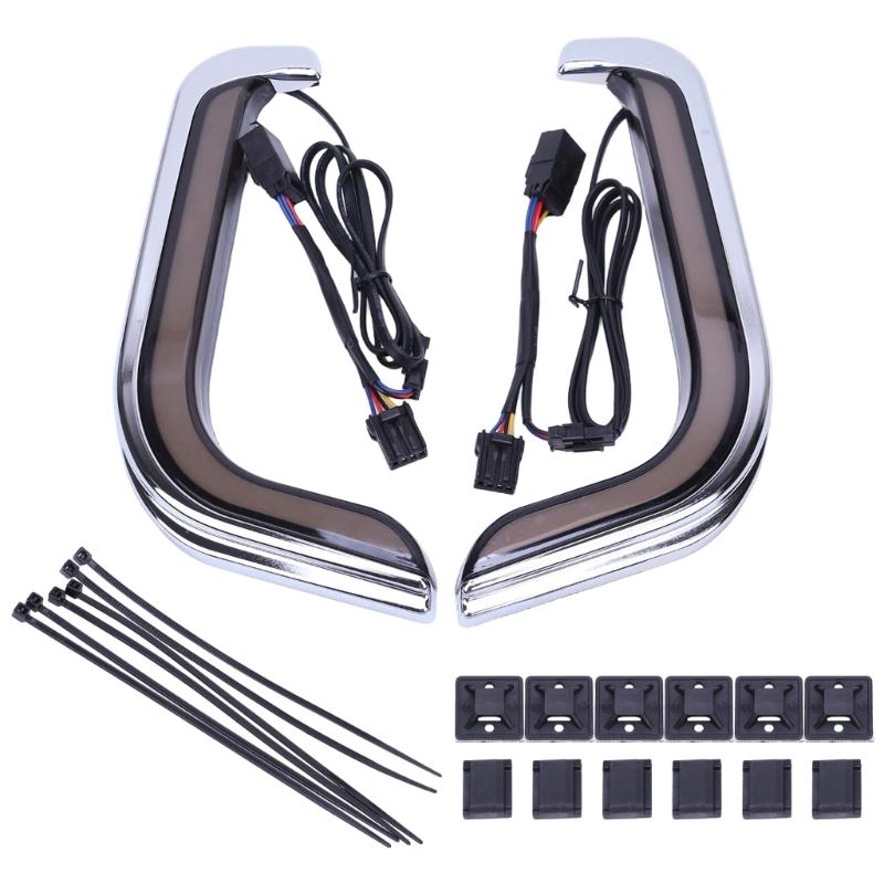 Motorcycle Turn Signal Light Pair for 1996-2013 Applications with Curved Acrylic Lower-Fairing Housings