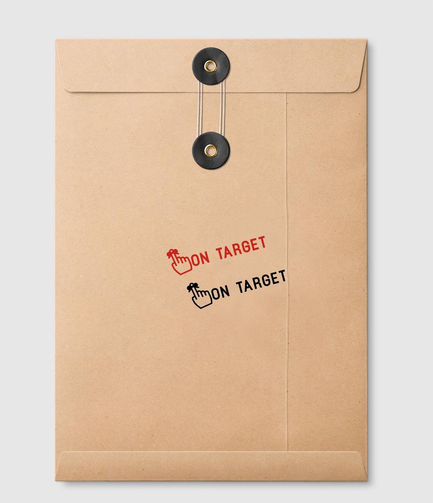 Printtoo On Target Self Inking Rubber Stamp Pre,Inked Office Stamp, Home Office Business Stationery, 38 X 14 Mm,