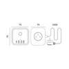Extension cord 3 sockets + 3xUSB + 1xUSB-C with grounding 1.5 m black