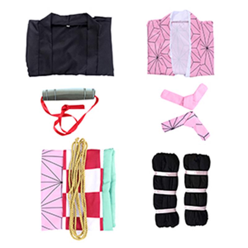 Übergröße Europäisches Demon Slayer Cosplay Kostüm: Tanjiro, Nezuko, Zenitsu, Shinobu Halloween-Outfit