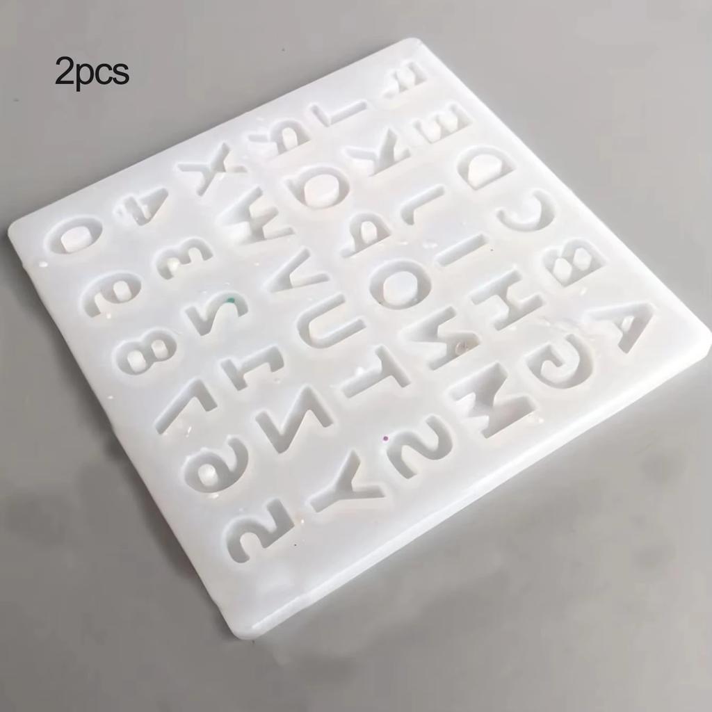 26-letter and Number Mold Mirror Surface Epoxy Silicone Mold New Personality DIY Mobile Phone Pendant Accessory Decoration Tool